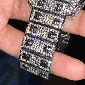 New Mens Iced out Bust Down Watch